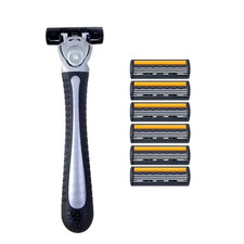 3-Layer Metal Safety Razor and Shaving Stand Set for Men