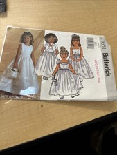 Butterick 3351 Pattern Girls Flower Girl Dress Jacket Party Size 6 7 8 Uncut