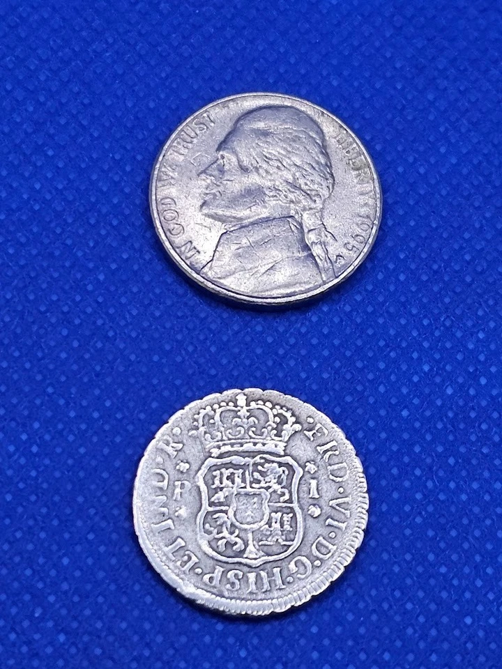 1749 P Mo Mexico City Spanish Pillar $ Colonial 1 Real Ferdinand VI - Image 3 of 4