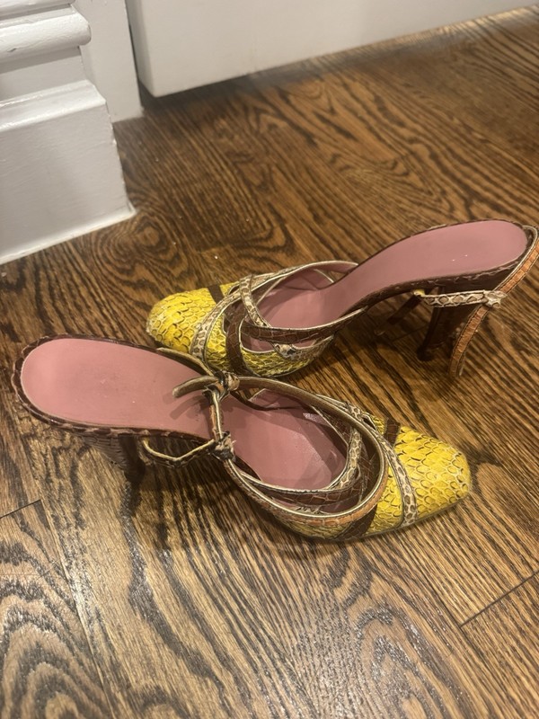 Miu Miu 2004 Runway Snakeskin Heels