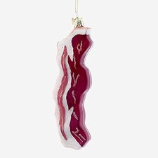 Noble Gems Slab of Bacon Glass Christmas Ornament Pork Meat Breakfast NB0990 New