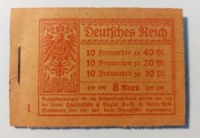 Deutsches Reich Germania Markenheftchen MH 14.1A postfrisch. Unvollst&auml;ndig.