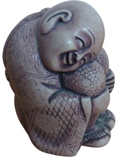 Japanese Netsuke Figurine Buddha Carving Antique Original Collectable