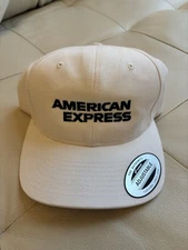 American Express Official Hat White - One size adjustable - blue lettering