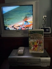 Emerson EWV404 VCR DA-4Head VHS Player and Recorder Tested and Working w/Remote!