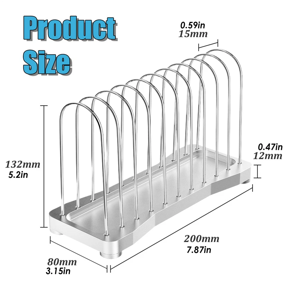Porta discos organizador de discos de escritorio estante de metal pantalla moderna de 10 ranuras  Foto 2 de 4