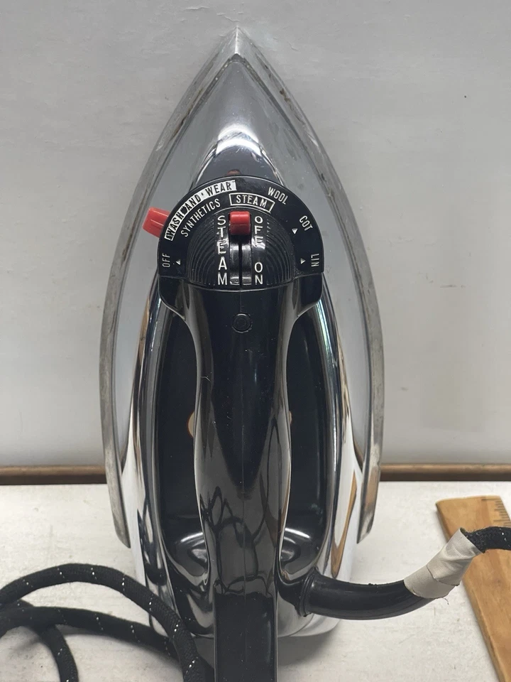 Plancha seca/vapor Sunbeam modelo S4 A vintage años 50 con caja original retro estándar Foto 2 de 4