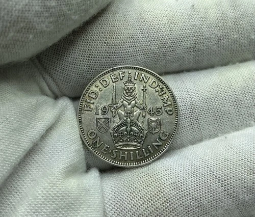 Photo of a 1945 George VI Shilling from an eBay listing that sold on Jun 19, 2026