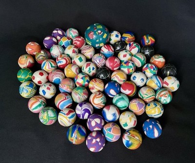 Vintage Rubber Bouncy Balls Lot Of 67 Super High Bounce Toy