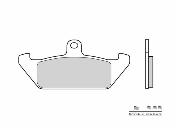 Brembo Street Carbon Keramik BremsbeläGe - 07BB0606-image