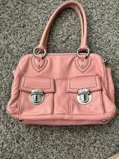 Vintage Y2K Baby Pink Marc Jacobs Leather Handbag Purse