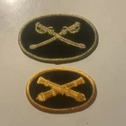 Civil War Artillery Cannons & Cavalry Crossed Sabers Swords Patch Lot of 2
