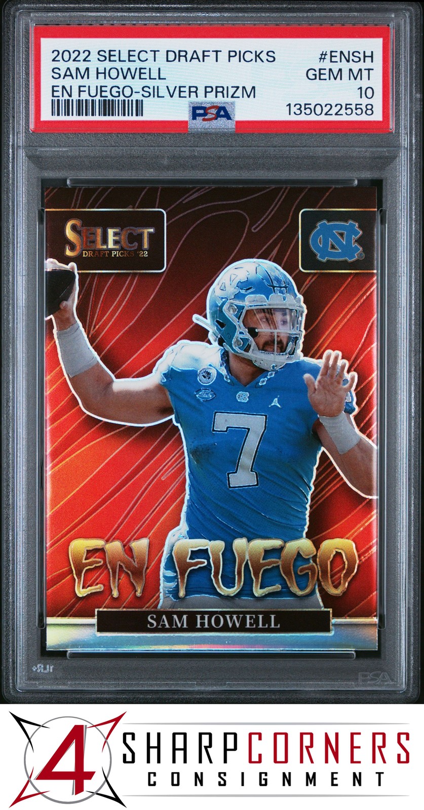 Sam Howell Panini Select Draft Picks EN Fuego #ENSH Silver