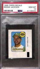 1969 Topps Decals  REGGIE JACKSON RC ROOKIE PSA 10 GEM-MT 41108425 