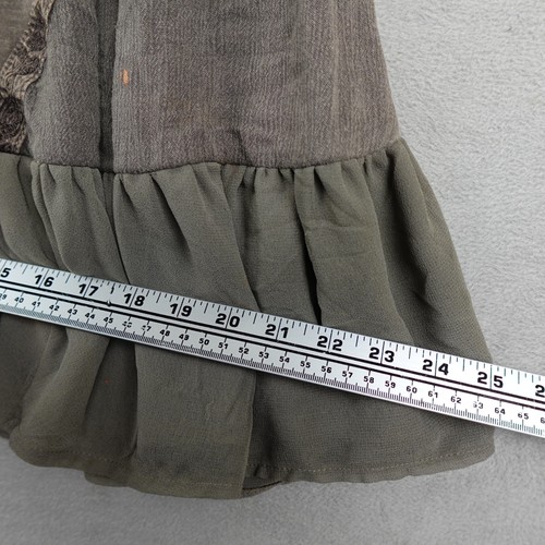 Free People abito donna medio boho ricamato senza maniche orlo arricciato difetti - Foto 7 di 23