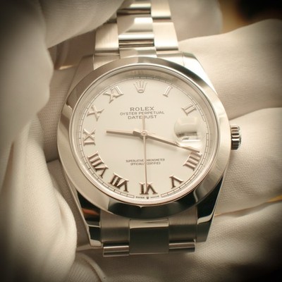 Rolex Datejust 126300 Silver Oyster Bracelet with Silver Bezel