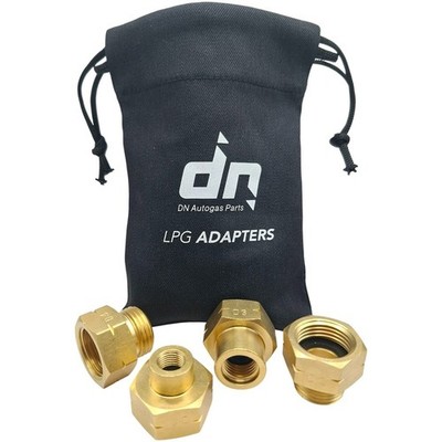 LPG Gas Bottle Adapter Set 4 Piece G.12 European Filling Adapter Brass with Bag