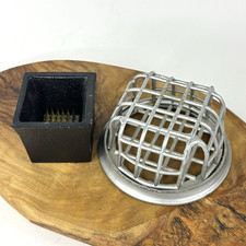 Vintage Beagle Vogue 71 Flower Frogs Metal Cage Square Pin Heavy Lot of 2