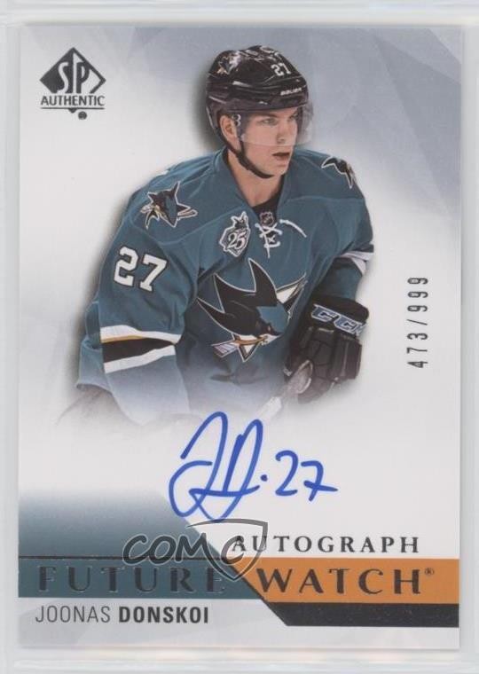 2015-16 SP Authentic Future Watch Auto 473/999 Joonas Donskoi #256 Auto 2d8