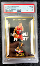 PSA 8 SP #D /11 TYLER HERRO 2019 PANINI NOIR METAL FRAME FOLT G6645