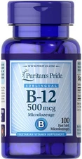 Puritan's Pride Vitamin B-12 500 mcg Sublingual - 100 Microlozenges