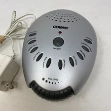 Conair SU1W Sound Therapy Machine White Noise w/Power Adapter 10 Soothing Sounds