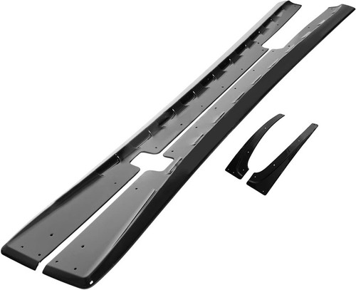 C5 Rocker Panels For 97-04 Chevy Corvette C5 ZR1 Style Glossy Black Side Skirt Rocker ...