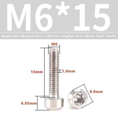 M4M5M6M8M10 Titanium Bolts Taper Cone Socket Head Motorcycle Modification Screws - Picture 182 of 205