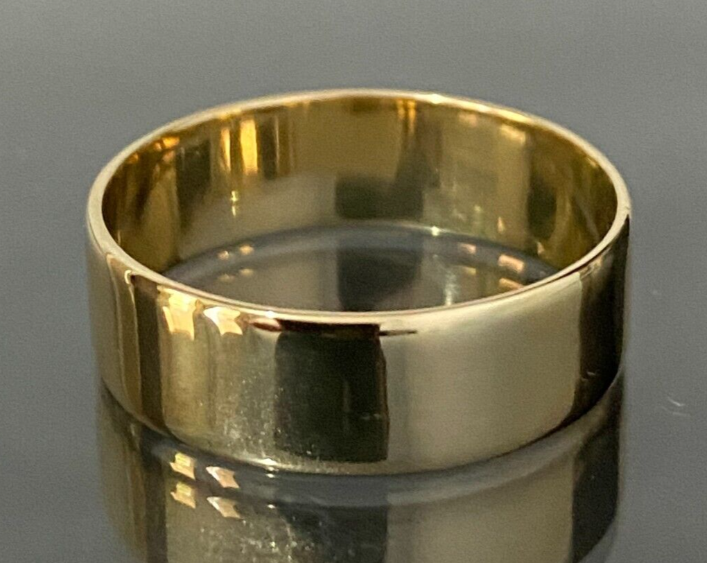 9K Yellow Gold Men's Wedding Band Ring Size Z+3.5 eBay