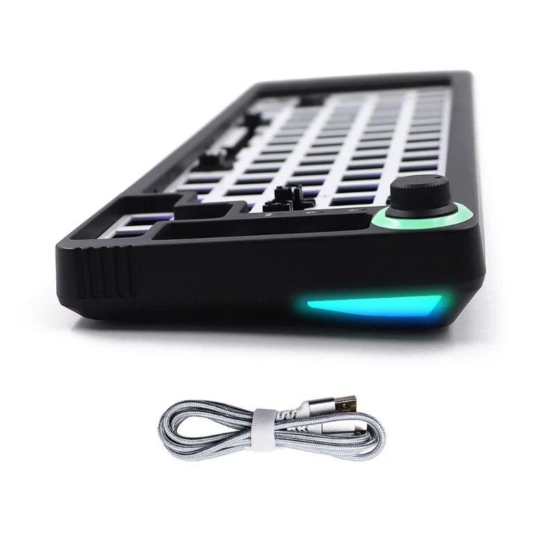 Custom Mechanical Hot-Swap Keyboard with Retro Punk Design, Backlight, and Cord for Personalized Typing Style