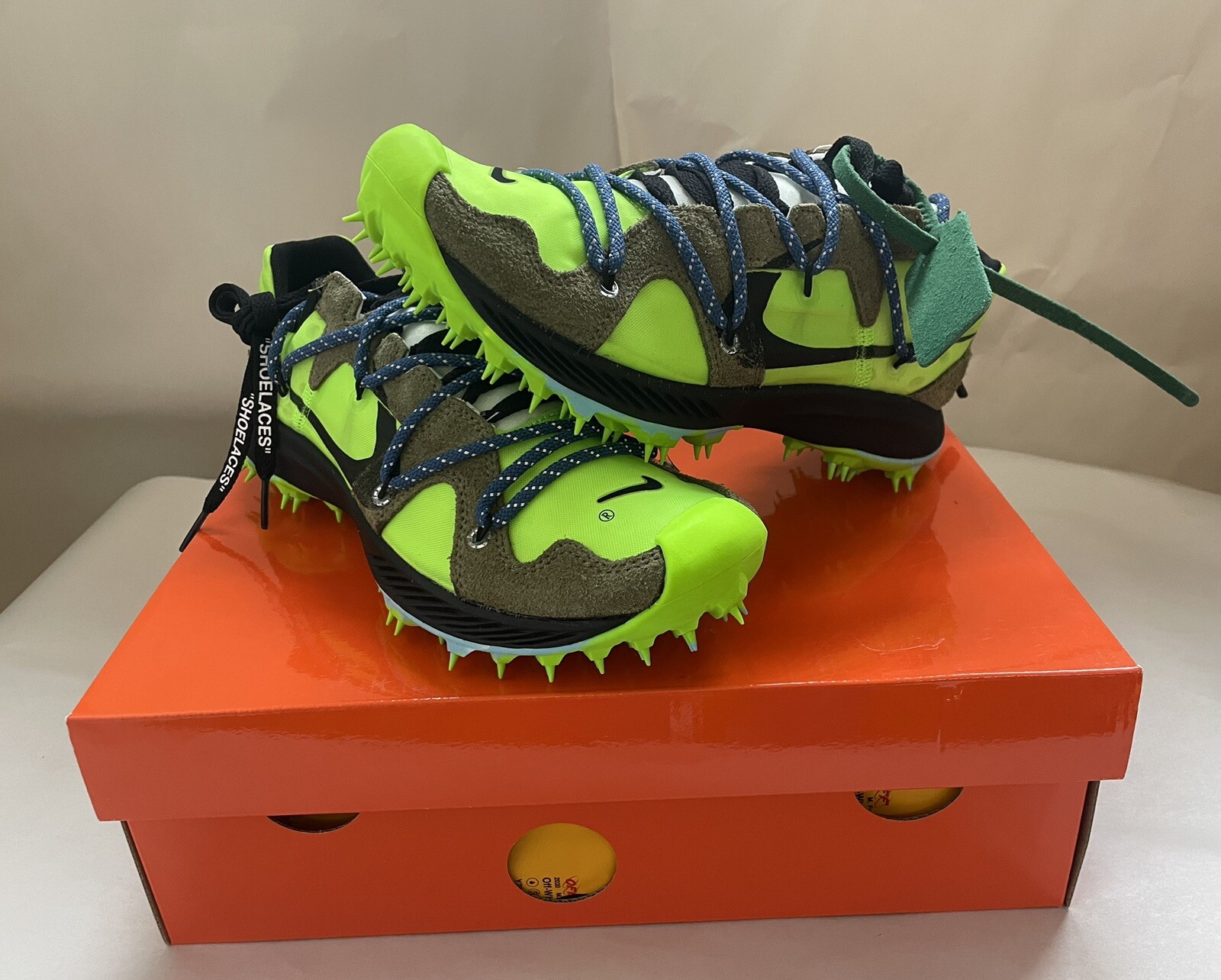 OFF WHITE X NIKE Nike Air Zoom Terra Kiger 5 x BIANCO SPORCO ""Verde"" CD8179 300 Taglia US 6 uomo 7 5 WMN