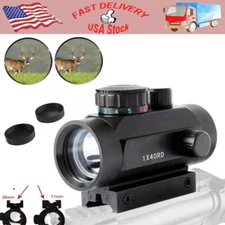 1X40 Green Red Dot Sight Scope Tactical Riflescope For 11mm/20mm Rail Mount US