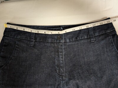 Pantalon Jeans Chico's Platinum DeLuca - Taille 0,5 (6,S) Court, Bleu Foncé, Occasion Excellent état