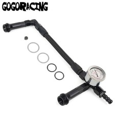 For Holley Carb Carburetor Braided Fuel Line Pressure Gauge Kit 4150 6an Black