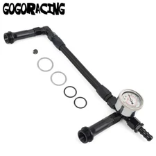 For Holley Carb Carburetor Braided Fuel Line Pressure Gauge Kit 4150 6AN Black