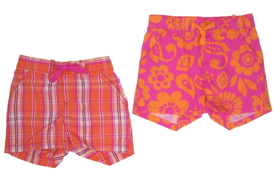 Lote de 2 shorts de verão Carter's Little Girls tamanho 4 5 ou 6 novo sem etiquetas - Imagem 2 de 3