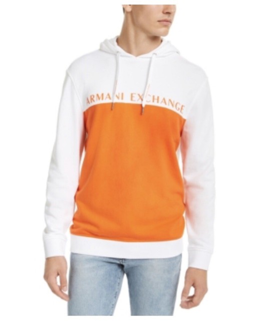 armani exchange orange hoodie