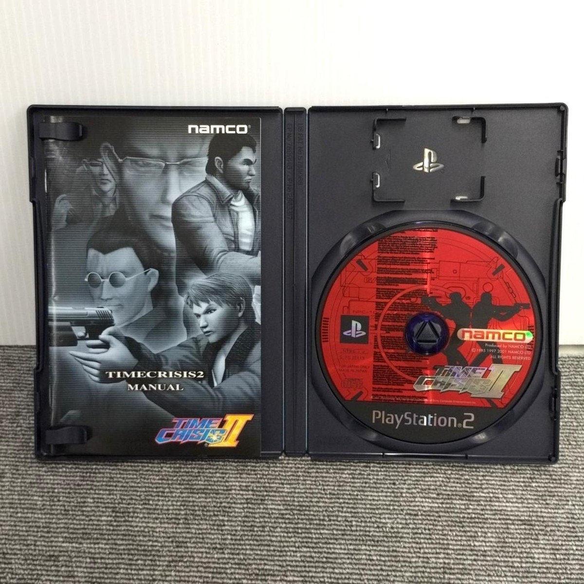 PS2 Time Crisis 2 + Guncon 2/ 2 Gun Controllers Sony Playstation 2