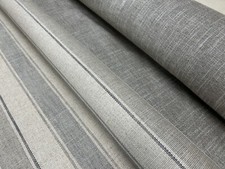 STRIPE curtain fabric by Romo linen material upholstery 140 cm wide natural mix
