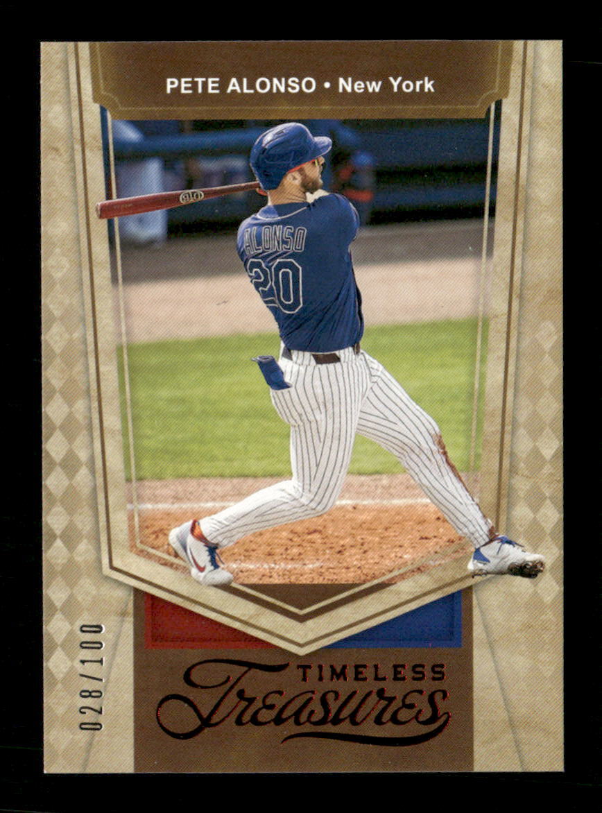 Pete Alonso 2021 Panini Chronicles #10 Timeless Treasures Red New York Mets SN