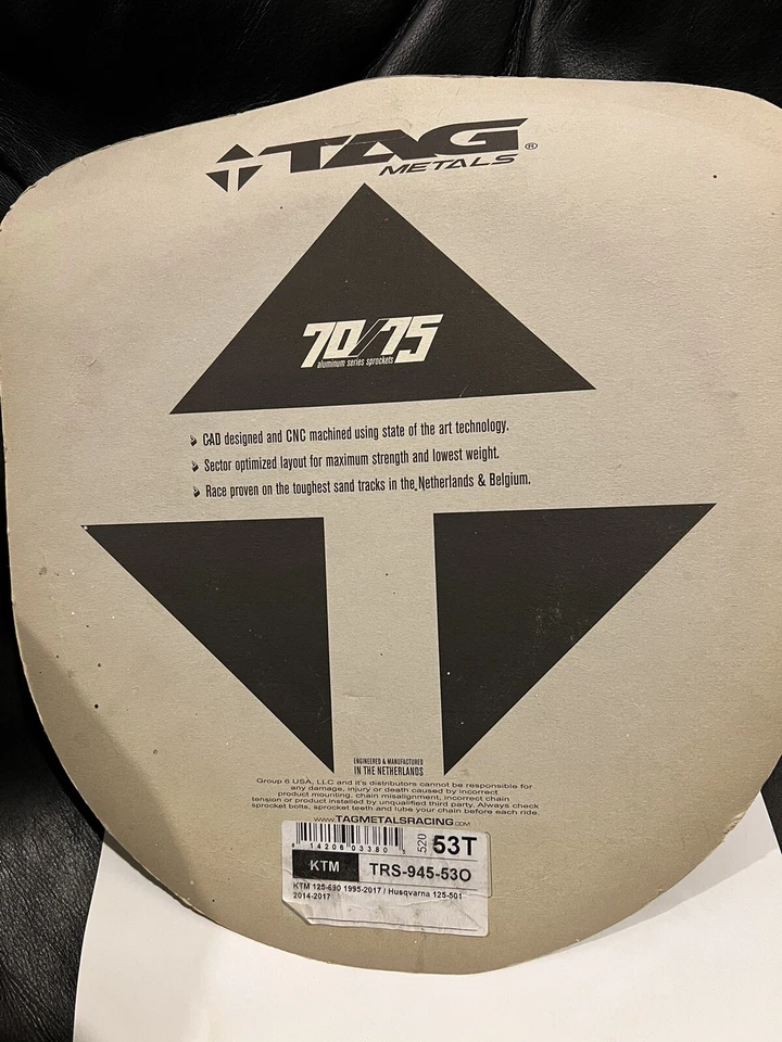 TAG KTM 125-500 HUSQVARNA 125-501 53 DIENTES PIÑÓN NARANJA Foto 2 de 2