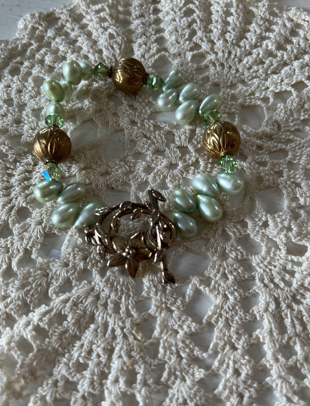 Swarovski Crystal and Pearl Elegance Bracelet-image