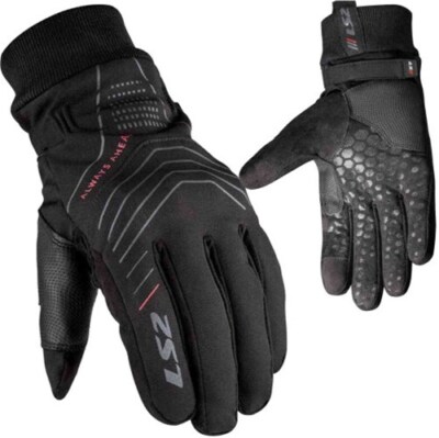 LS2 CIVIS MAN schwarz Motorradhandschuhe CE wasserdicht  Gr. M / 8