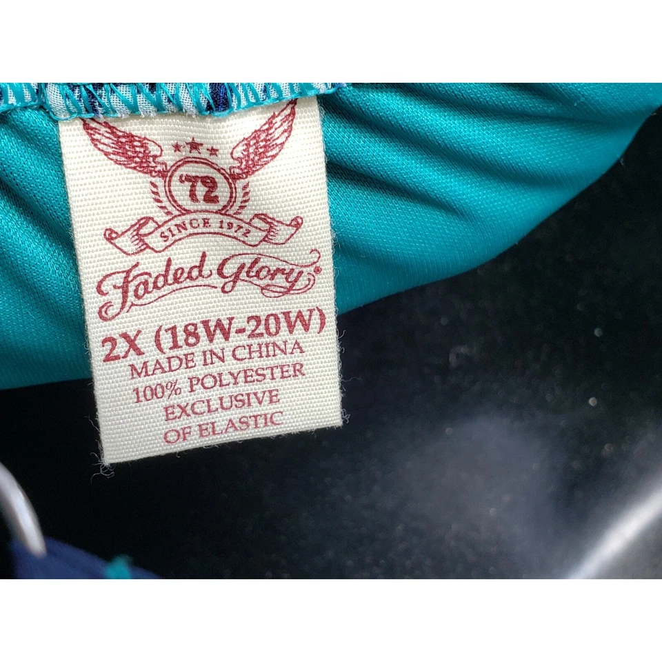 Maxi Vestido Largo Desteñido Glory Mujer 2X Verde y Azul Volantes Correa Cuello en V Sin Mangas Foto 3 de 4