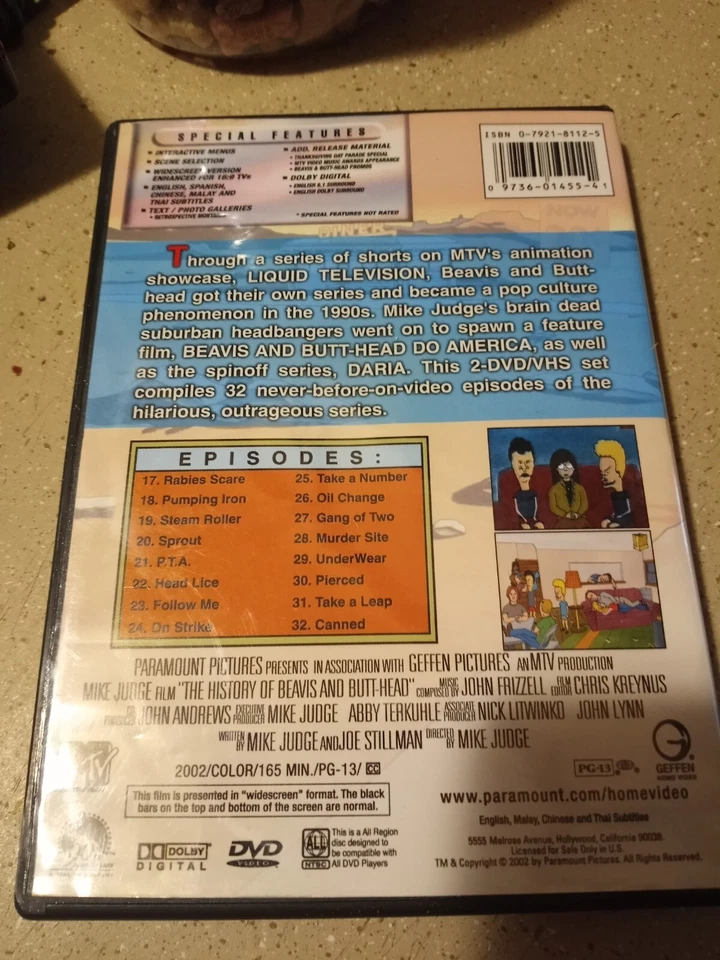 The History of Beavis And Butthead (Part 2) DVD 2002 - Tested RARE - Image 2 of 3