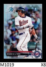 1-2017 BOWMAN CHROME DRAFT REFRACTOR RICARDO De La TORRE TWINS CARD#BDC-190 QTY
