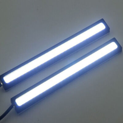 10PCS DC 12V LED STRIP DRL DAYTIME RUNNING LIGHTS FOG COB CAR LAMP DRIVING WHITE