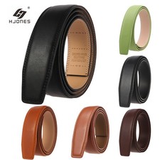 Luxury Men's Automatic Buckle Belt Strap Multicolour Leather Ratchet Strap Jeans