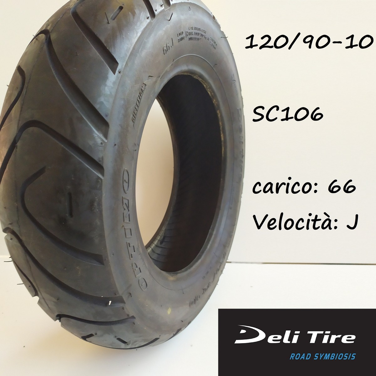 PNEUMATICO GOMMA RUOTA GILERA TYPHOON 120/90/10 - Foto 5