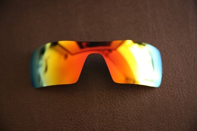 PolarLens POLARIZED Fire Red Iridium Replacement Lens for-Oakley Oil Rig